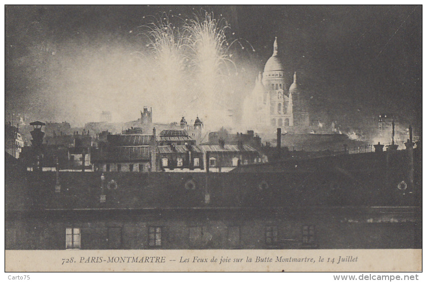 Astronomie -  Nuit - Paris - Butte Montmartre - Feux D'artifice - Astronomie