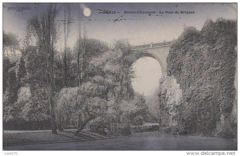 Astronomie - Lune Nuit - Paris Buttes Chaumont Pont - Jules Seeberger Bleue - Cachets Paris St Martin Cantales Lauzerte - Astronomie