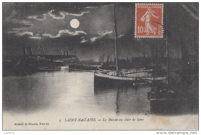 Astronomie - Lune Nuit - Saint Nazaire - Port - Astronomie