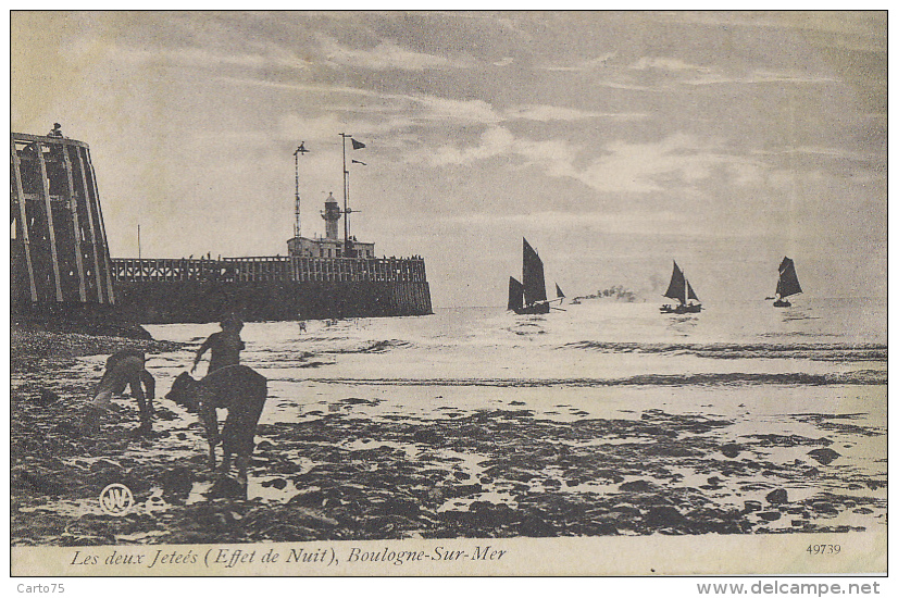 Astronomie - Lune Nuit - Boulogne Sur Mer - Phare - Jetées - Astronomie