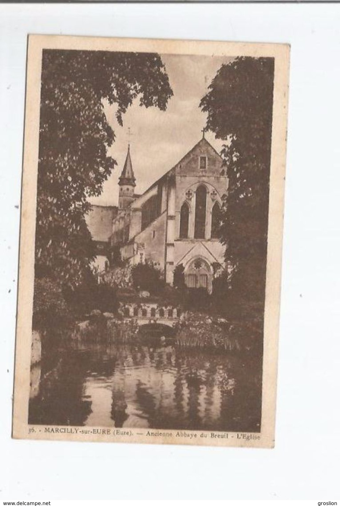 MARCILLY SUR EURE (EURE) 36 ANCIENNE ABBAYE DU BREUIL . L'EGLISE 1936 - Marcilly-sur-Eure