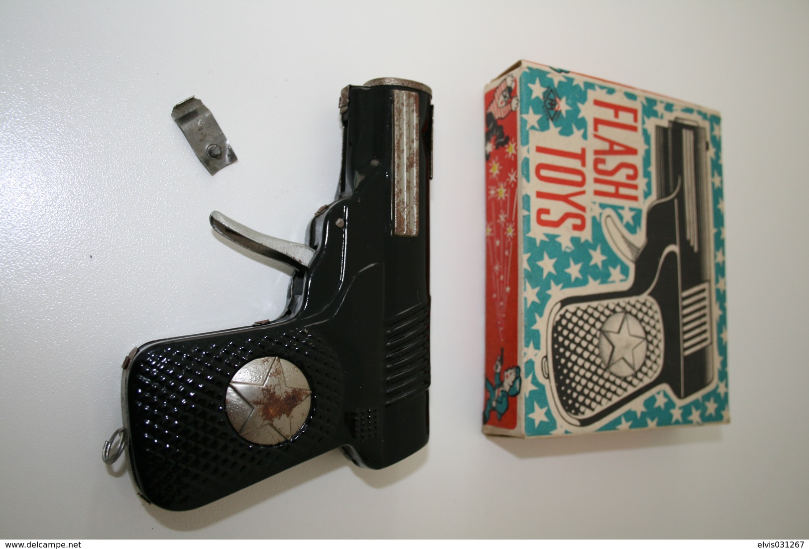 Vintage TOY GUN : MODERN TOYS - L=12cm - 1950-60s - Keywords : Cap Gun - Cork Gun - Rifle - Revolver - Pistol - Tin - Decotatieve Wapens