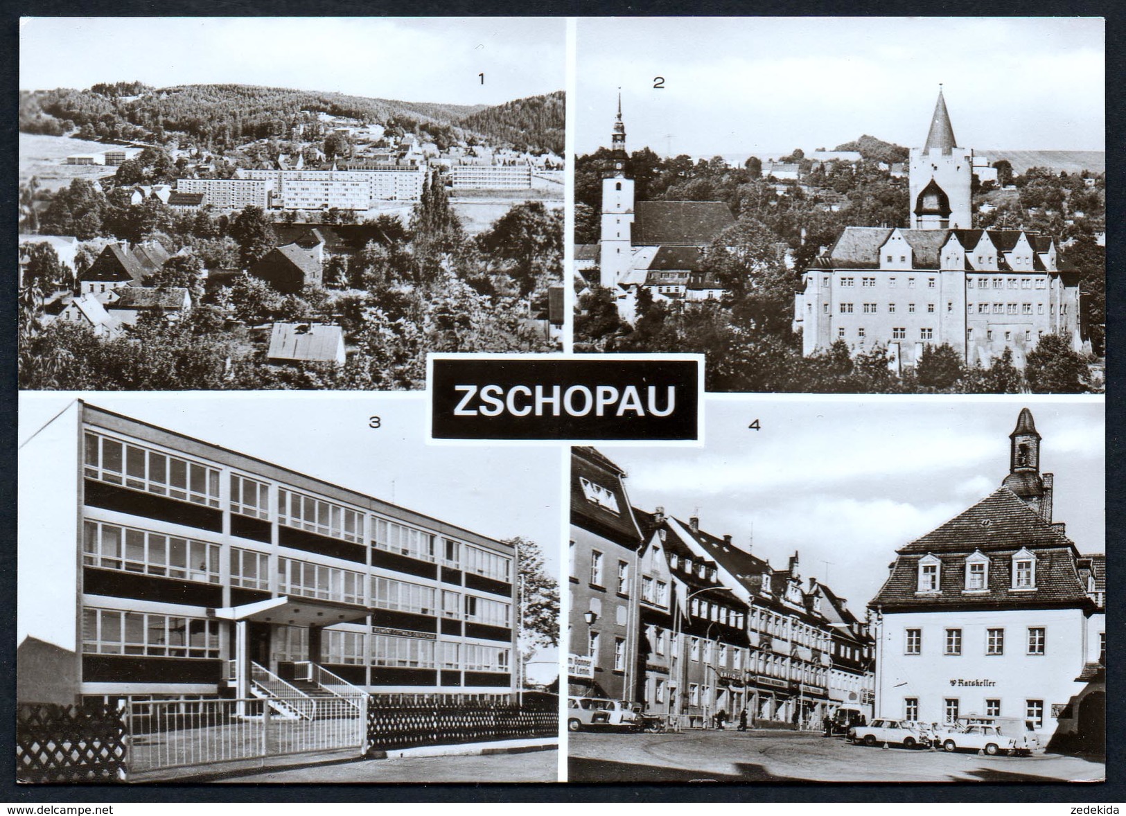 A5171 - Alte MBK Ansichtskarte - Zschopau Schloß Schule Platz Der Befreiung - Karpf TOP - Zschopau