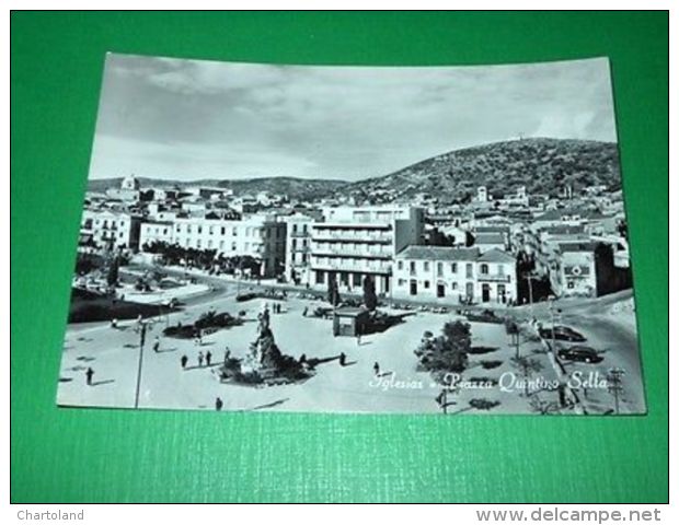 Cartolina Iglesias - Piazza Quintino Sella 1955 Ca - Cagliari