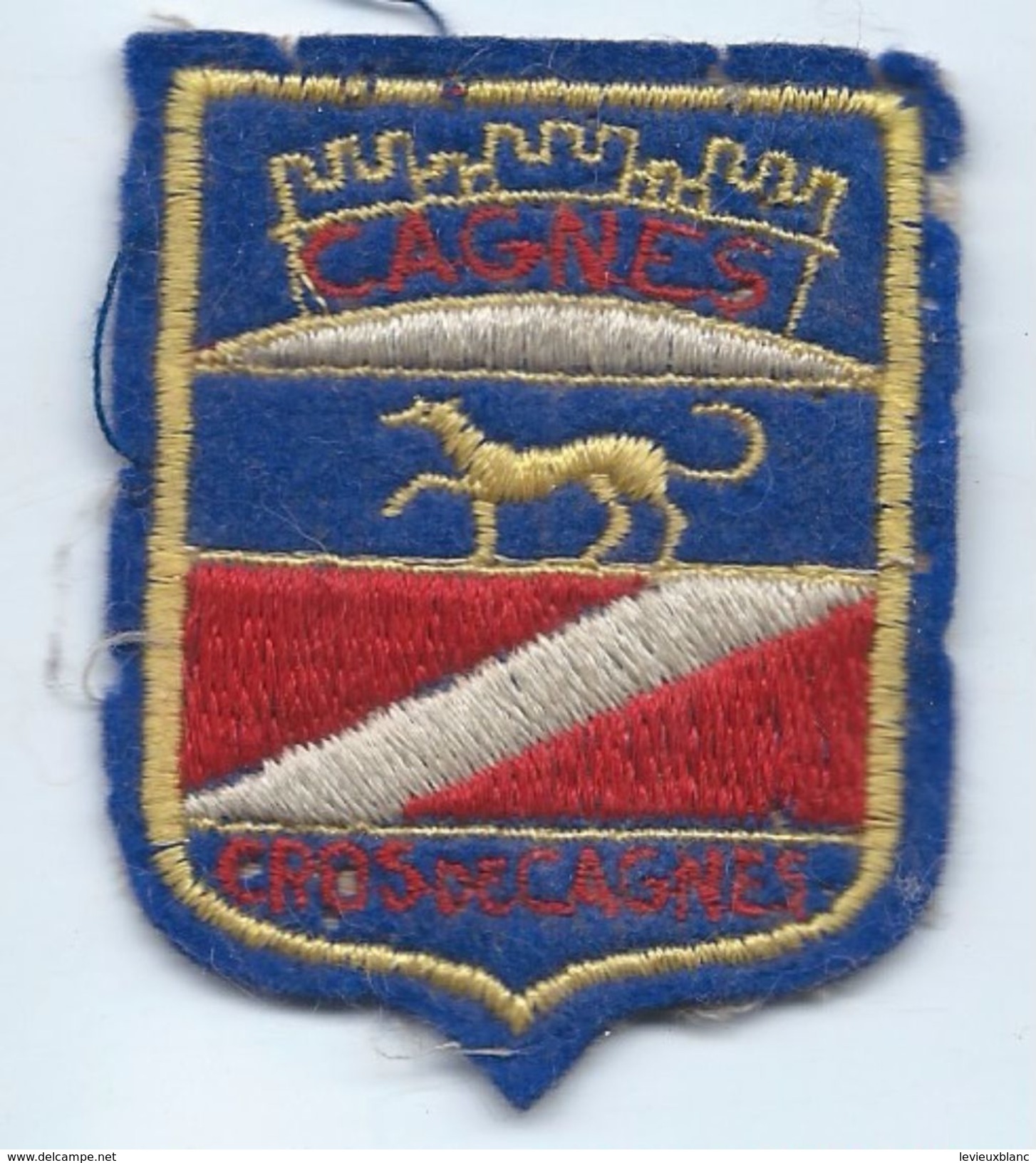 Écusson Tissu à Coudre Ancien/ Armoiries De Ville/Cagnes - Cros De Cagne/Alpes Maritimes/années 60-70             ET155 - Patches