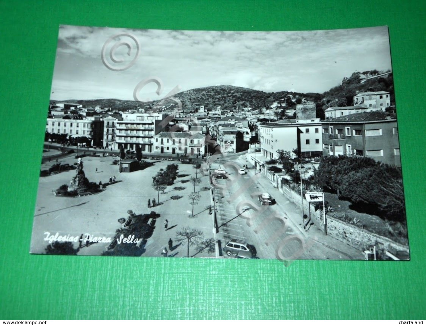 Cartolina Iglesias - Piazza Sella 1957 - Cagliari