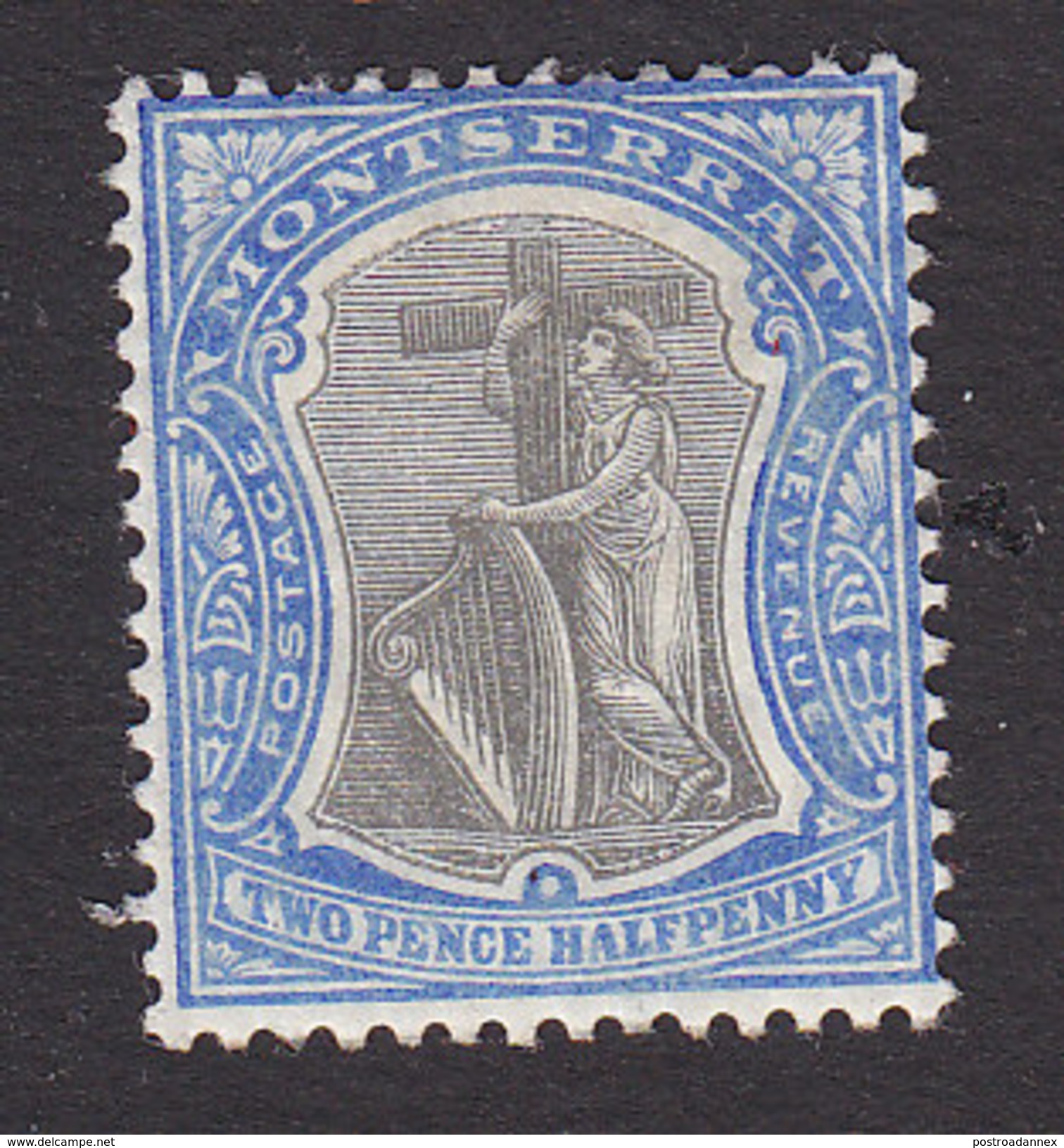 Montserrat, Scott #15, Mint Hinged, Symbol Of The Colony, Issued 1903 - Montserrat
