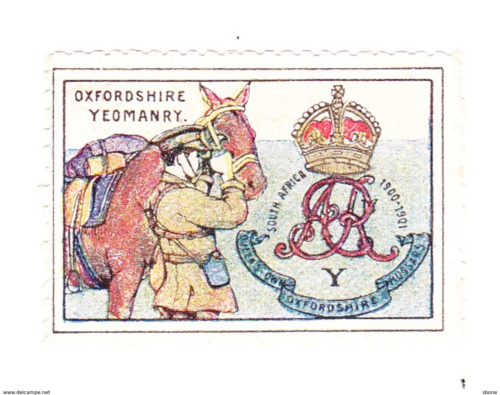 Vignette Militaire Delandre - Angleterre - Oxfordshire Yeomanry - Military Heritage