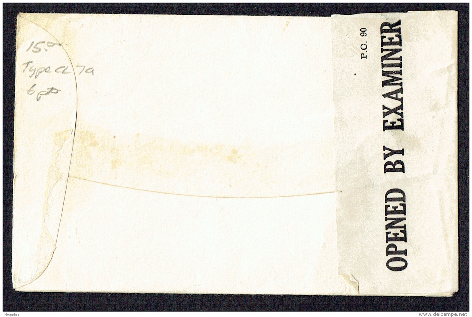 1943  Letter From Hamilton To USA SG 143c  British Censor In Bermuda - Bermuda