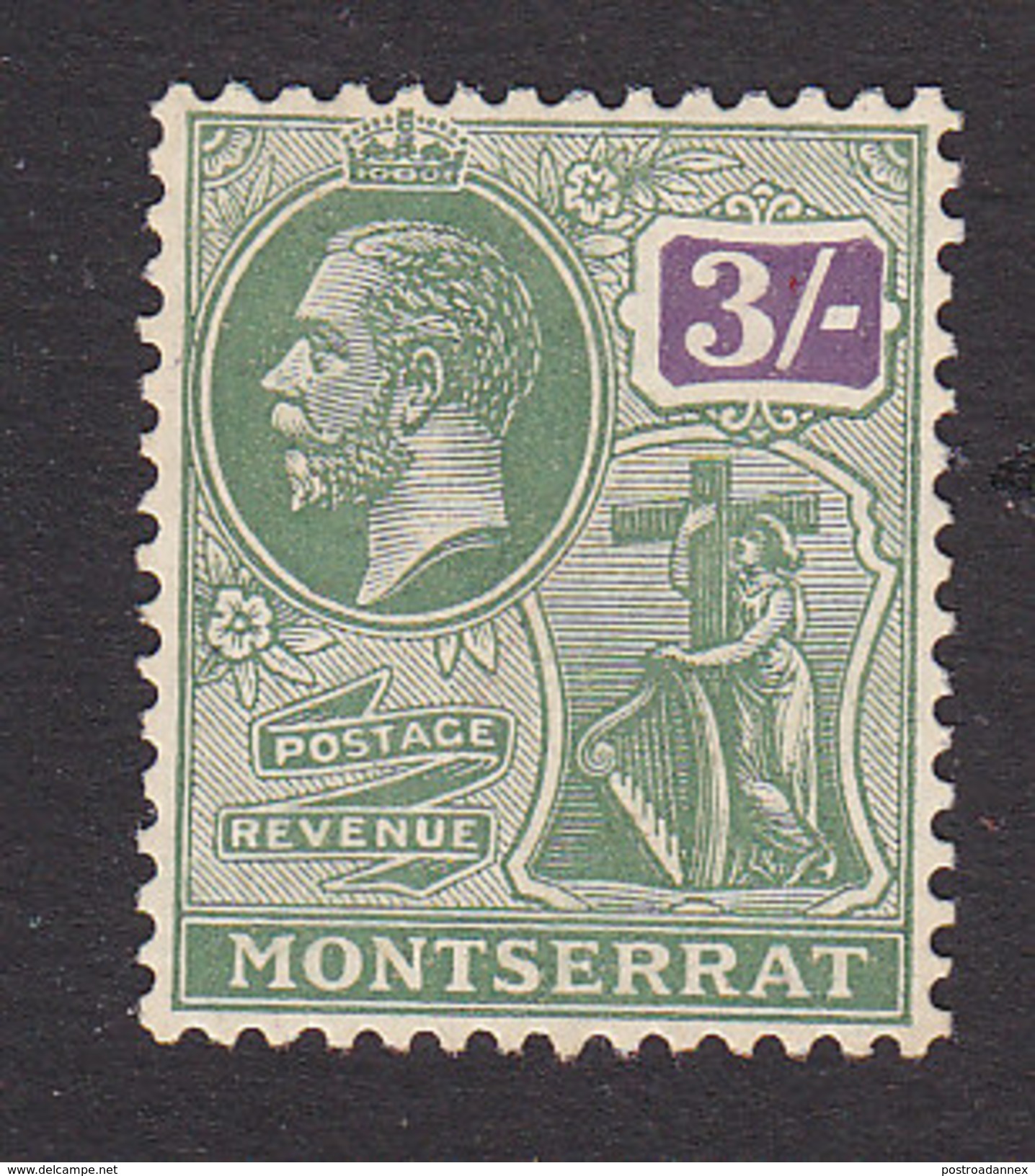 Montserrat, Scott #72, Mint Hinged, King George V, Issued 1922 - Montserrat