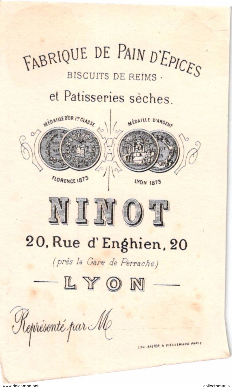 4 Cartes Litho Chromos C1890  Pain D'EPiCES NINOT à LYON Don Quichotte Quixotte  - Impr Baster & Vieillemard - 10X6,5cm - Sonstige & Ohne Zuordnung