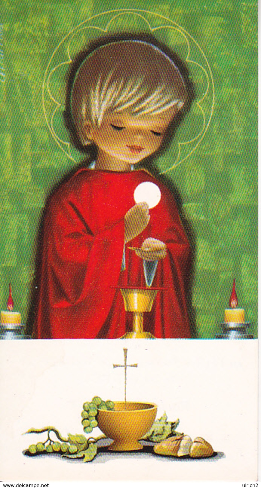 Andachtsbild - Image Pieuse - Communion - St-Maurice De Wolschwiller - 1971 - Marie-Rose Eglin 6*11cm (29436) - Imágenes Religiosas