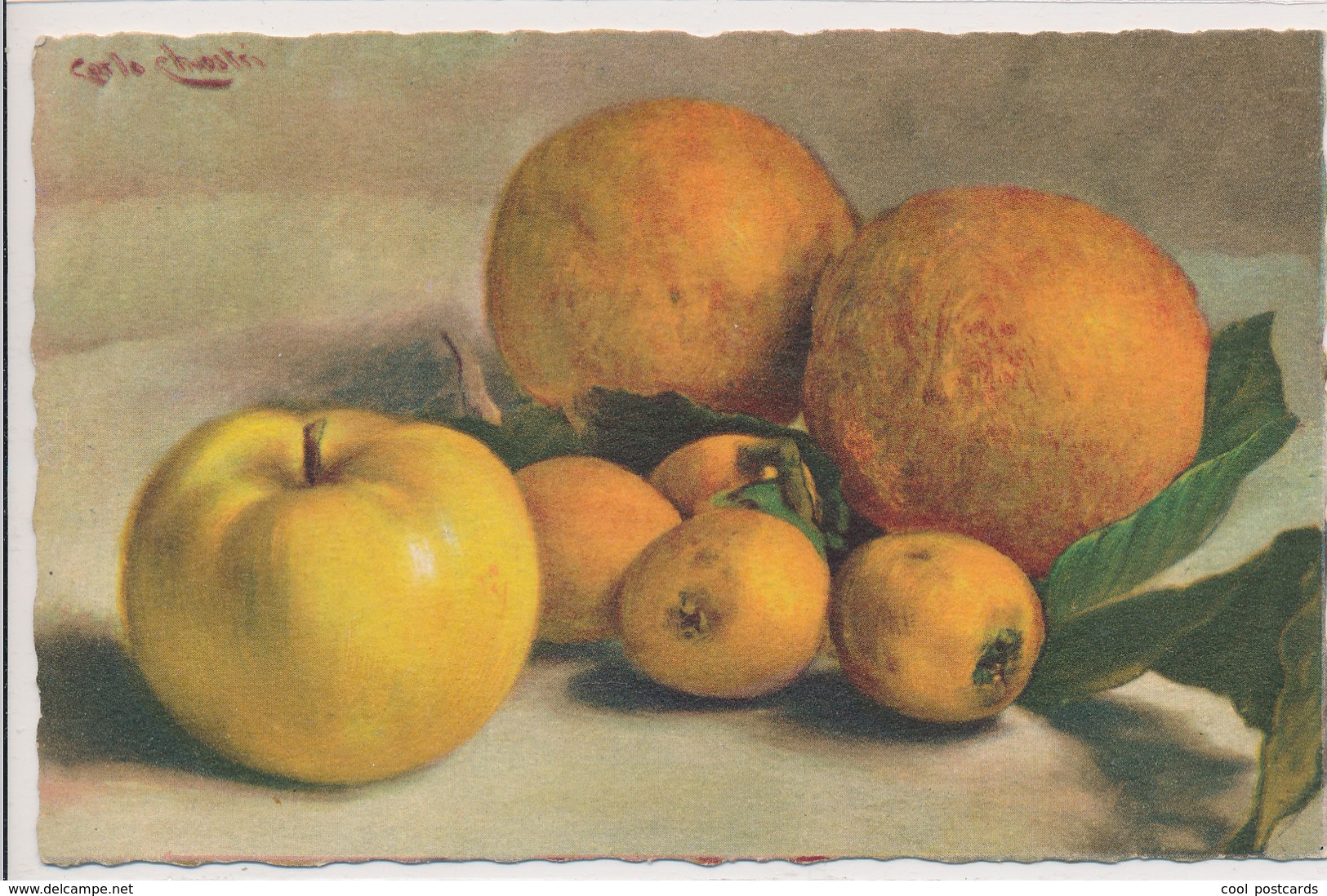 CARLO CHIOSTRI, FRUITS, ORANGES, APPLE, EX Cond. PC, Unused - Chiostri, Carlo