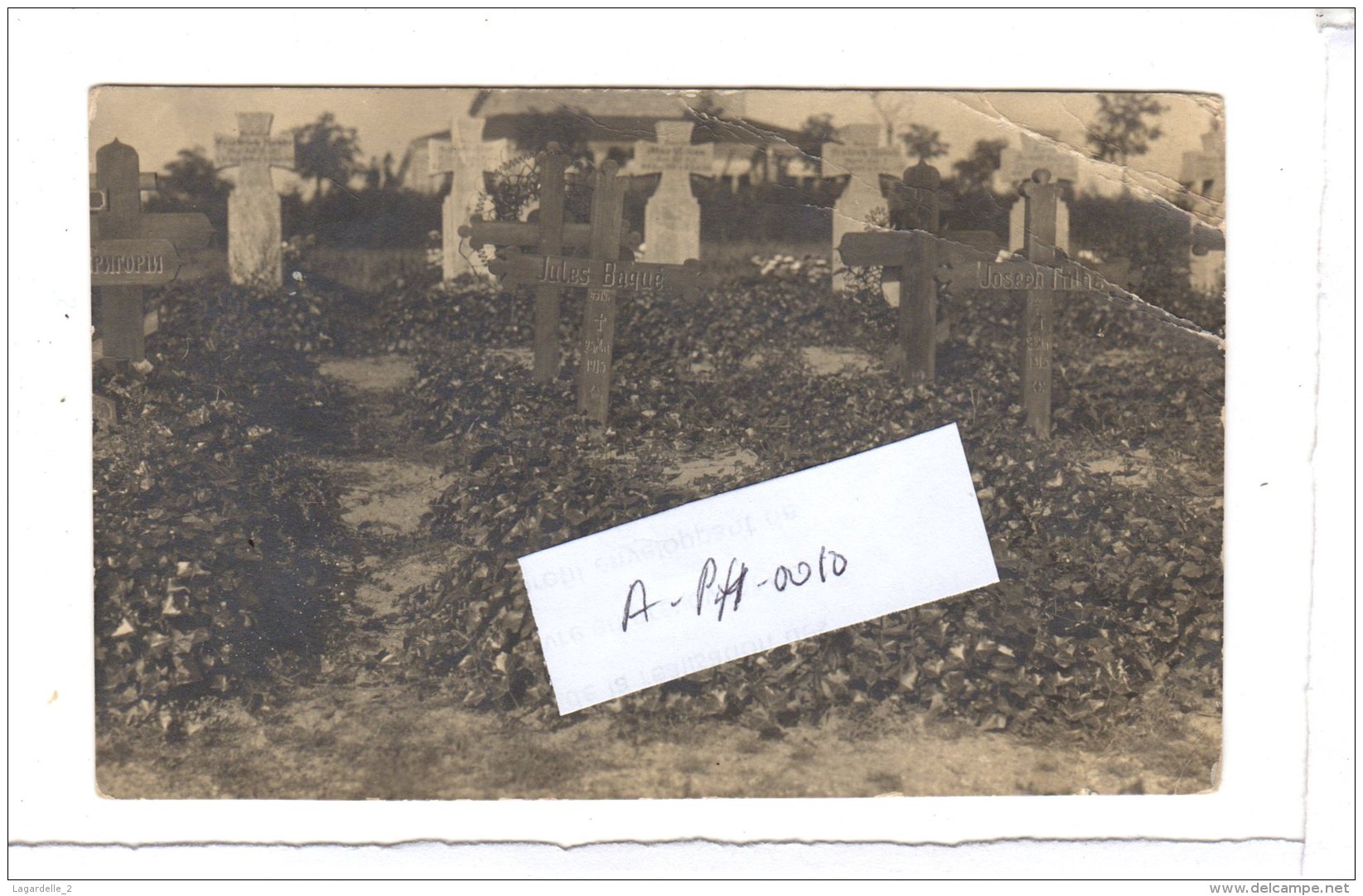 Militaria : Tombe Prisonnier De Guerre Décédé En Captivité En 1913 à Quedlinburg, Allemagne; Cachet Photographe Allemand - Lieux