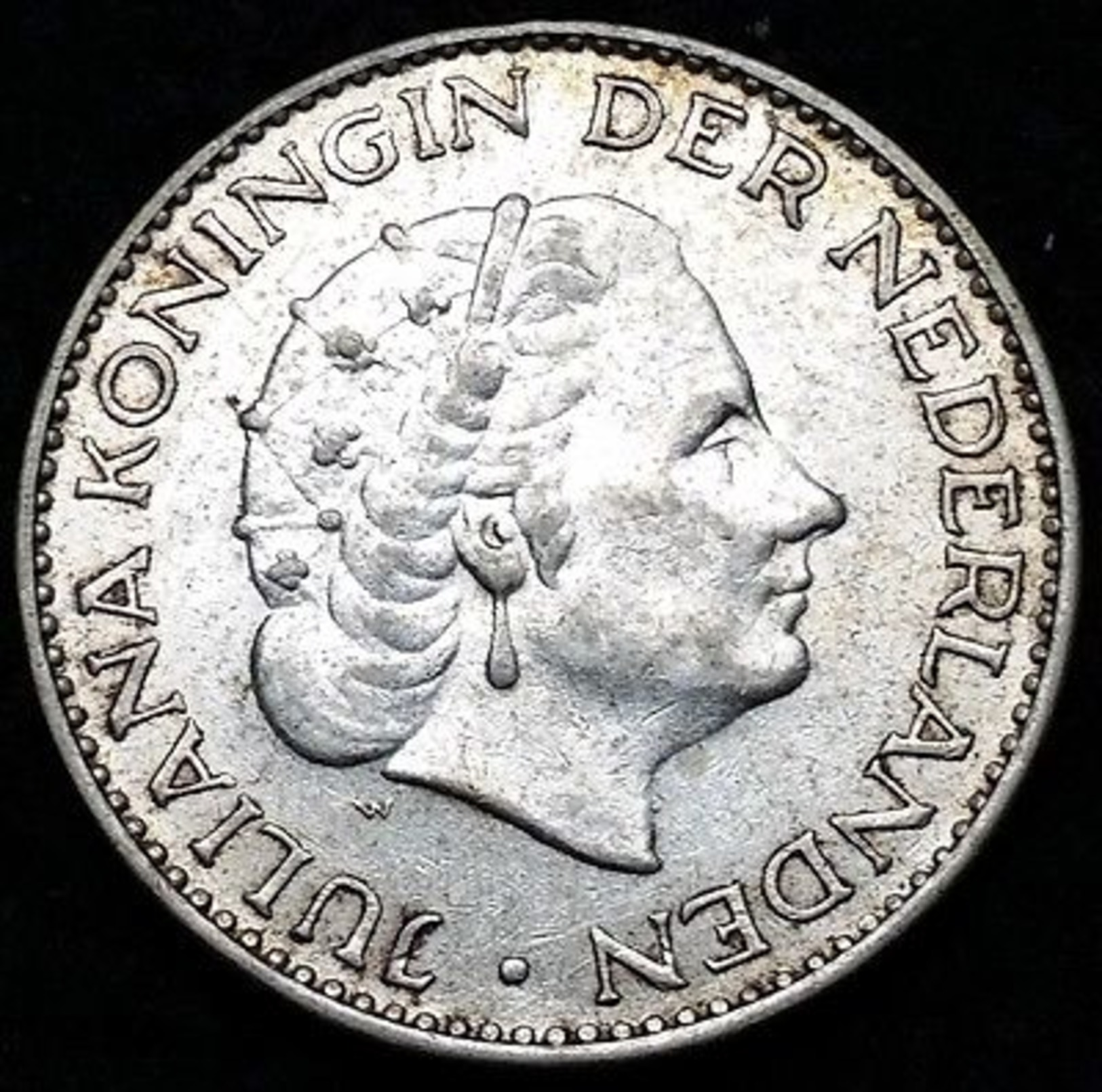 NETHERLANDS: 1958 1 Gulden .720 Silver Coin, KM# 184 - Free Combined S/H - Autres & Non Classés