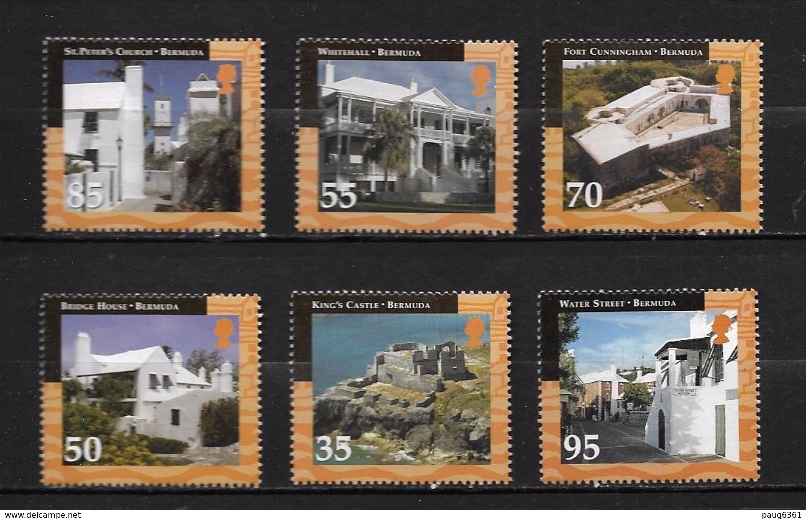 BERMUDES 2001 ARCHITECTURE  YVERT N°800/05  NEUF MNH** - Bermudes