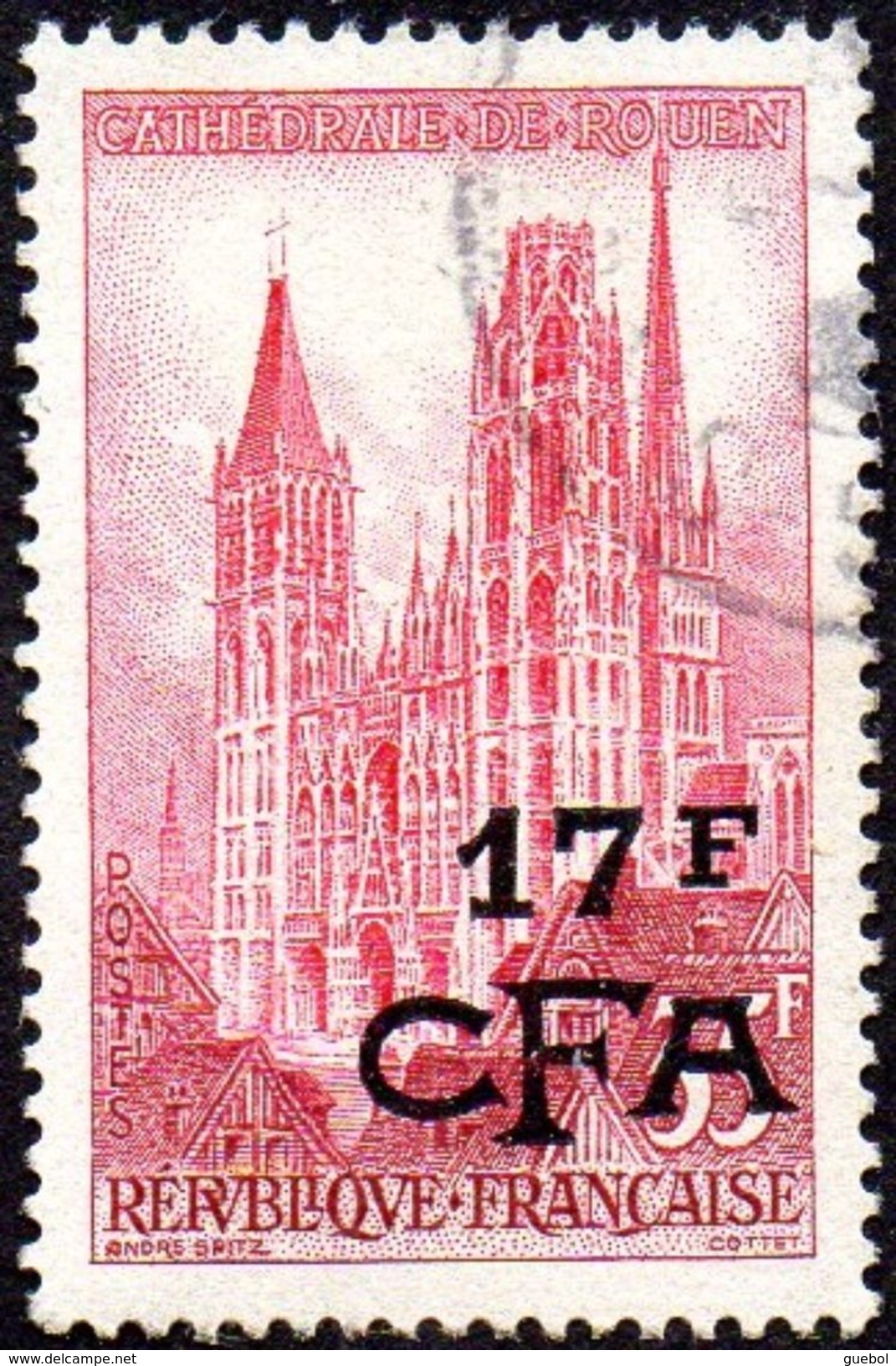 Réunion Obl. N° 338 - Cathédrale De Rouen - Oblitérés