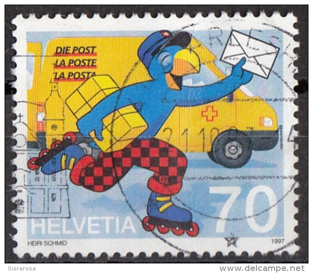 986 Svizzera 1997 "Globi" As Postman Helvetia Switzerland Used - Bandes Dessinées