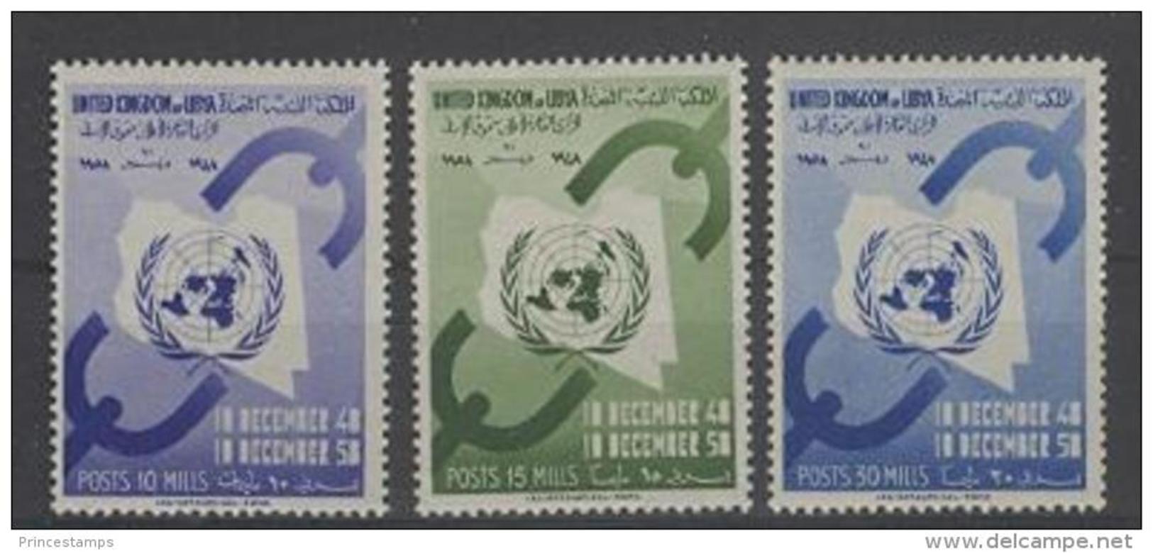 Libya (1958) Yv. 168/70  /  Slavery - Chain - Esclavitud - ONU - UNO - ONU