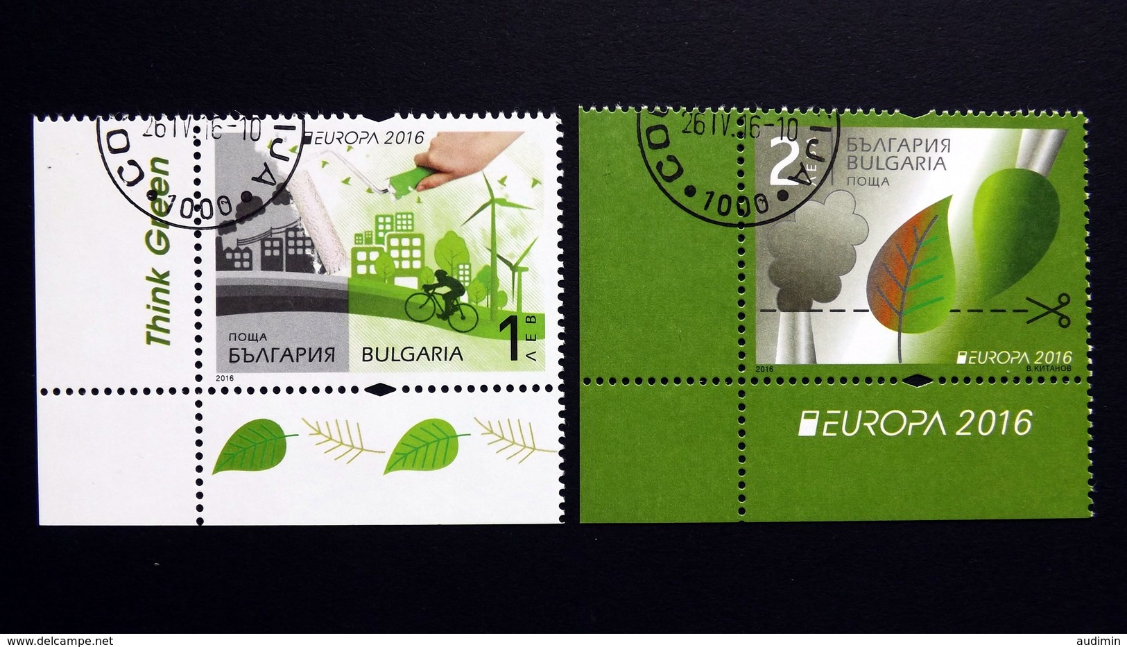 Bulgarien 5253/4 Oo/ESST, EUROPA/CEPT 2016, Umweltbewußt Leben - Used Stamps