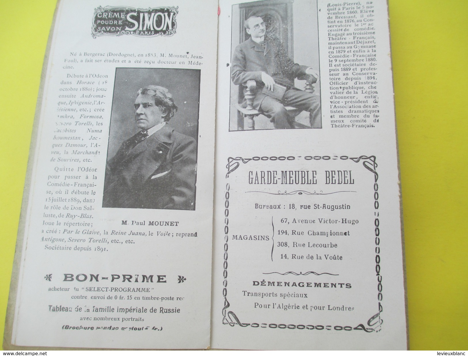 Programme/Comédie Française/ "Le Dédale"/Piéce En 5 Actes /Pierson-Fenoux-Delvaire-Mayer/Paris /Vers 1905     PROG151 - Programma's