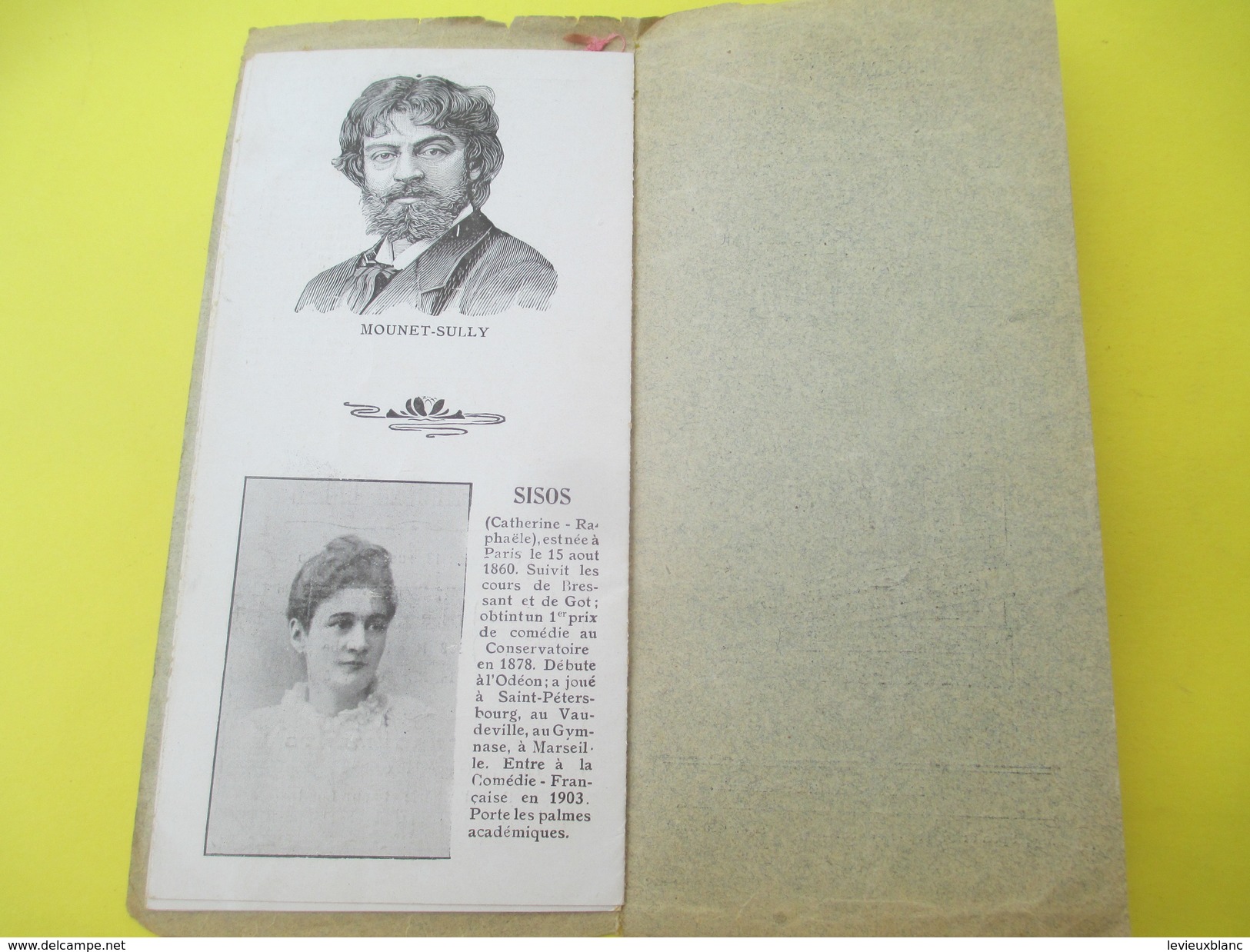 Programme/Comédie Française/ "Le Dédale"/Piéce en 5 actes /Pierson-Fenoux-Delvaire-Mayer/Paris /Vers 1905     PROG151