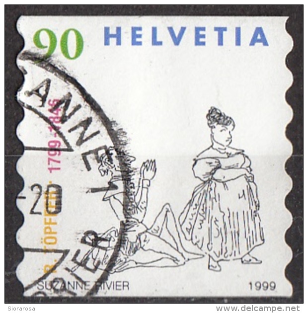 1044 Svizzera 1999 Fumetti Comici : Down On Knees Lady  Helvetia Switzerland Used - Bandes Dessinées