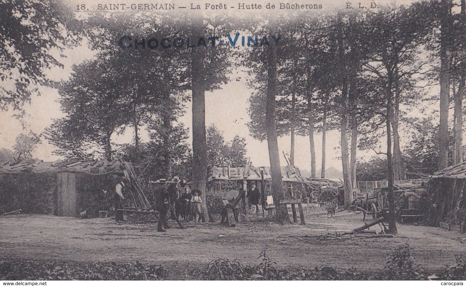 Carte 1910 ST GERMAIN DE TALLEVENDE / La FORET / HUTTE DE BUCHERONS (travail Du Bois) - Autres & Non Classés