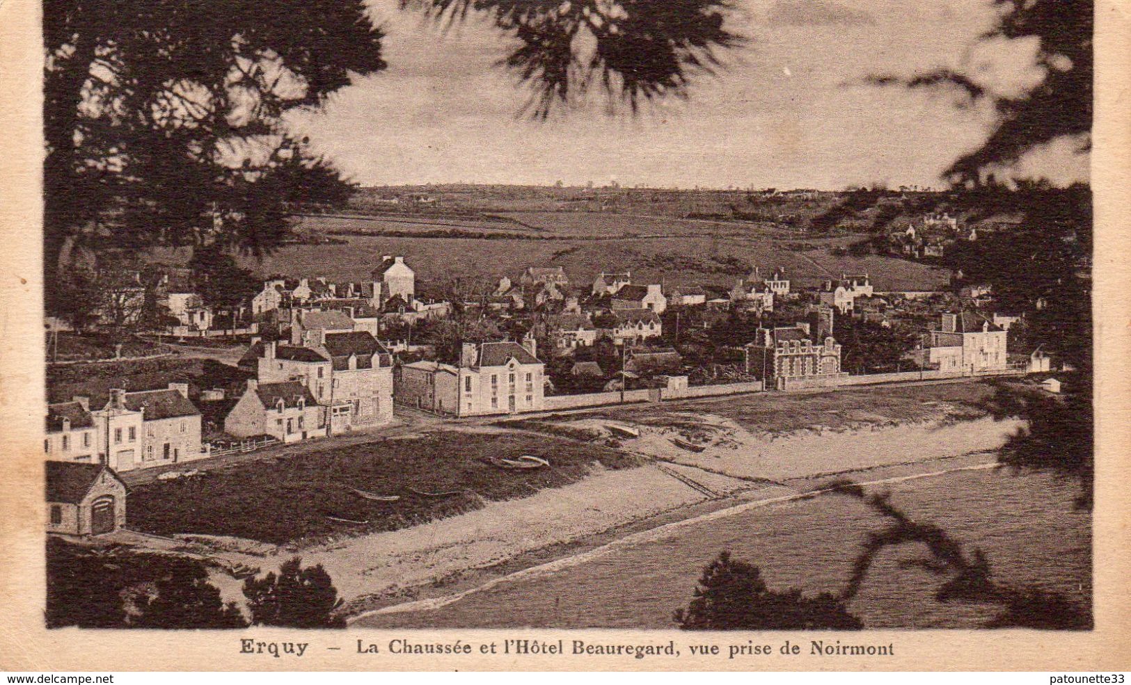 22 ERQUY LA CHAUSSEE ET L' HOTEL BEAUREGARD VUE PRISE DE NOIRMONT - Erquy