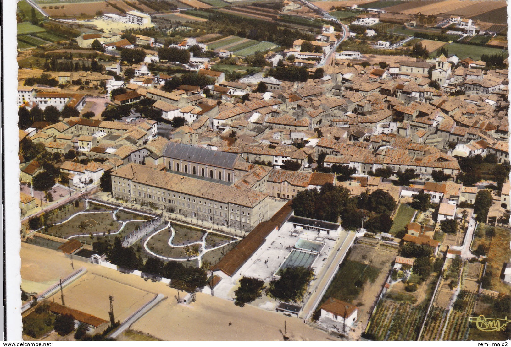 CPSM   St PAUL TROIS CHATEAUX 26  Vue Générale Aérienne Et La Piscine - Autres & Non Classés