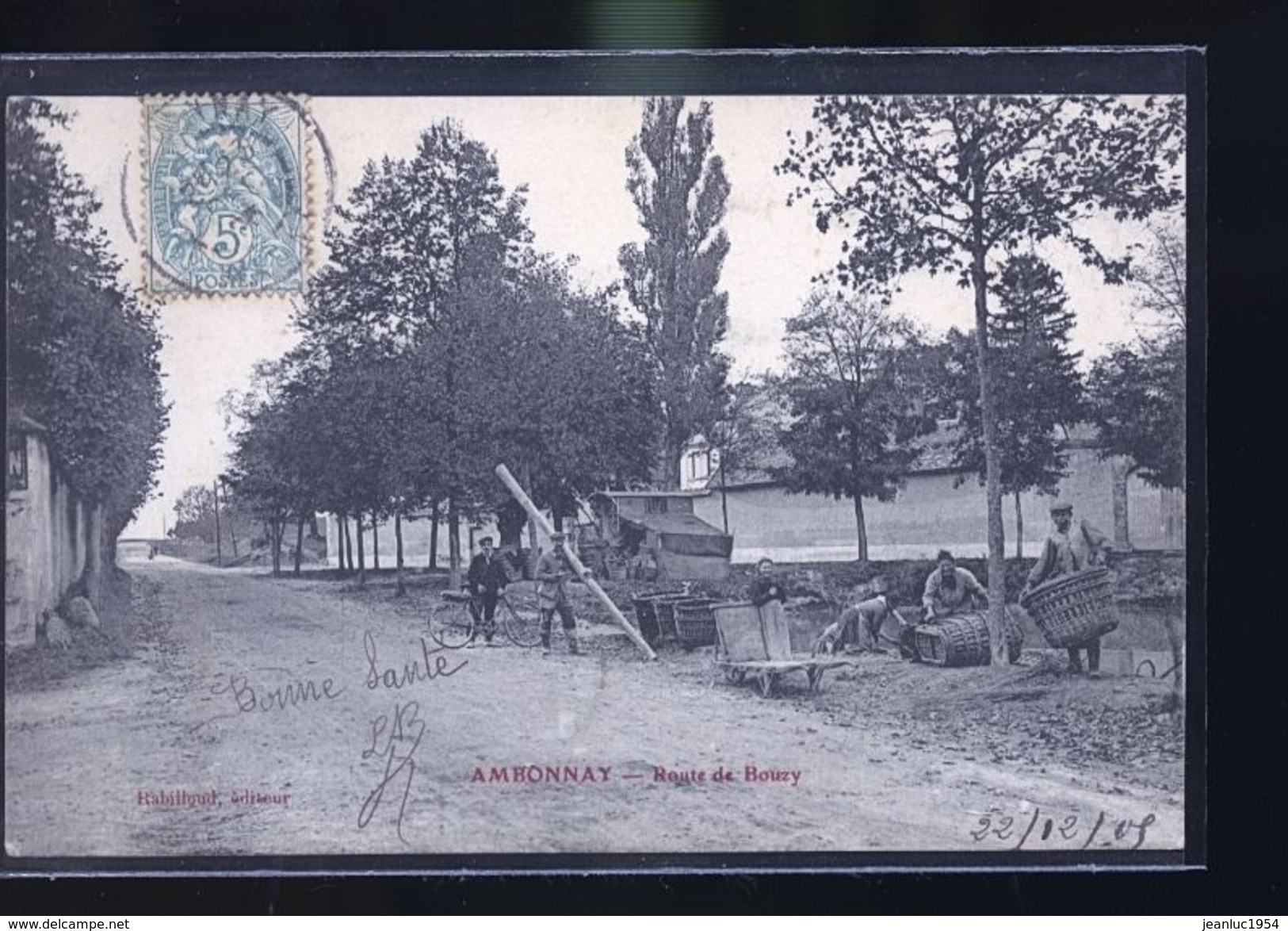 AMBONNAY ROUTE DE BOUZY LES VENDANGES  TOP CARTE - Autres & Non Classés