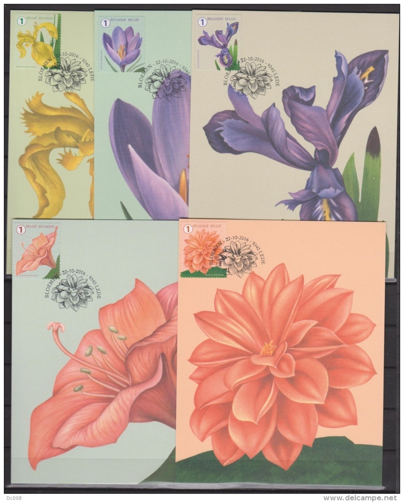 MAX Bloemen 10 Kaarten Volledig-Fleurs 10 Cartes Complete M.Meersman 2016 - 2011-..