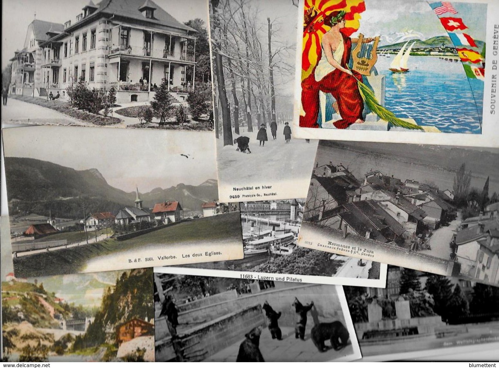 Lot 471 De 10 CPA CPSM 9 X 14 Suisse Helvétia Déstockage Pour Revendeurs Ou Collectionneurs - 5 - 99 Postcards