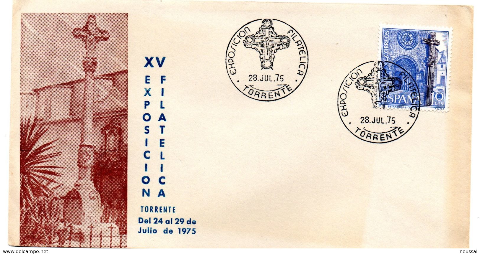 Carta  Con Matasello Commemorativo  Exposicion Filatelica Torrente. - Storia Postale