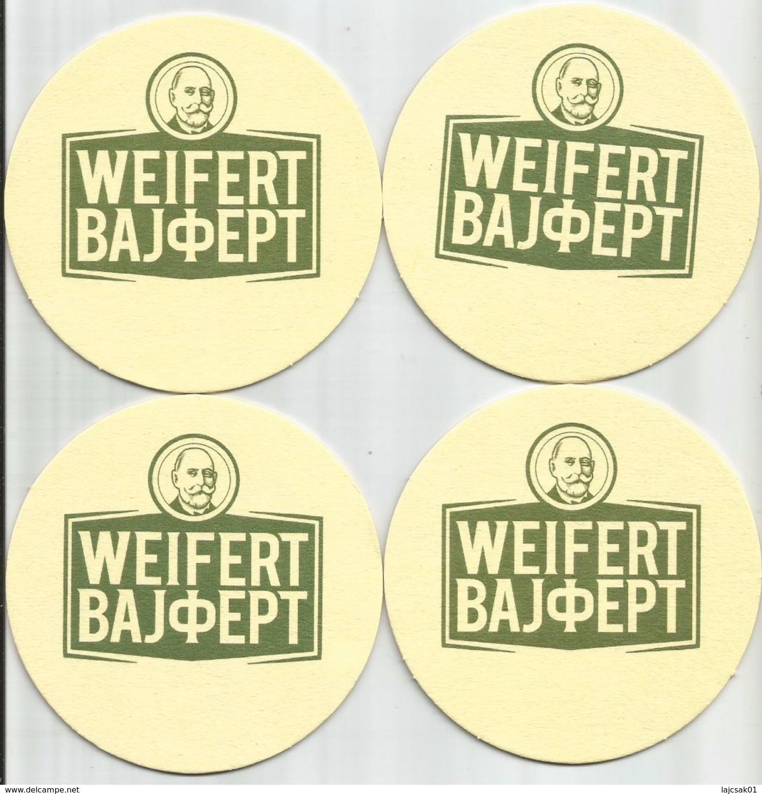 Weifert Pivo Beer Coasters From Serbia,4 Different Back Side - Beer Mats