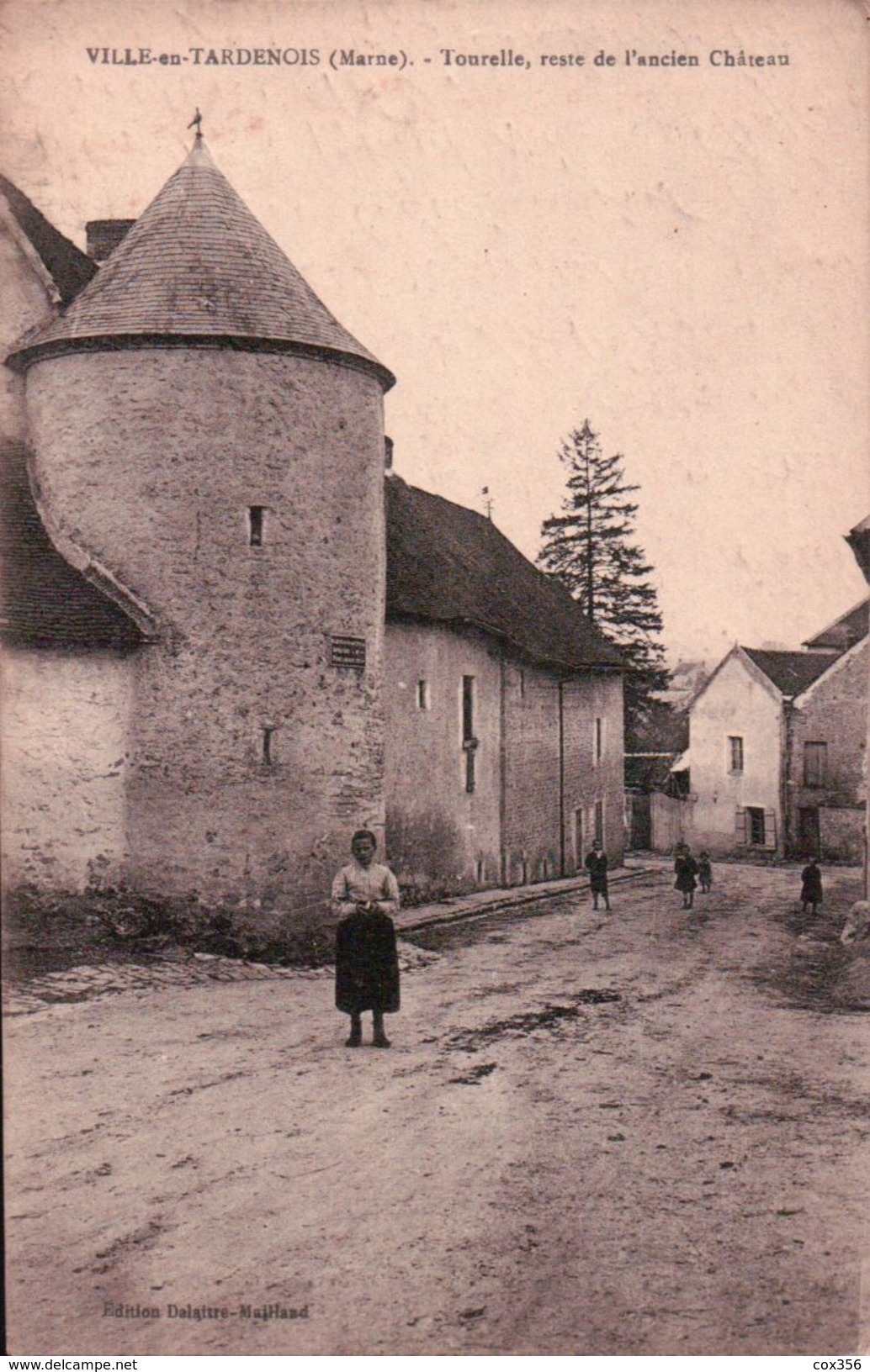 CPA 51 VILLE En TARDENOIS Tourelle Reste De L'Ancien Château Correspondance MILITAIRE - Autres & Non Classés