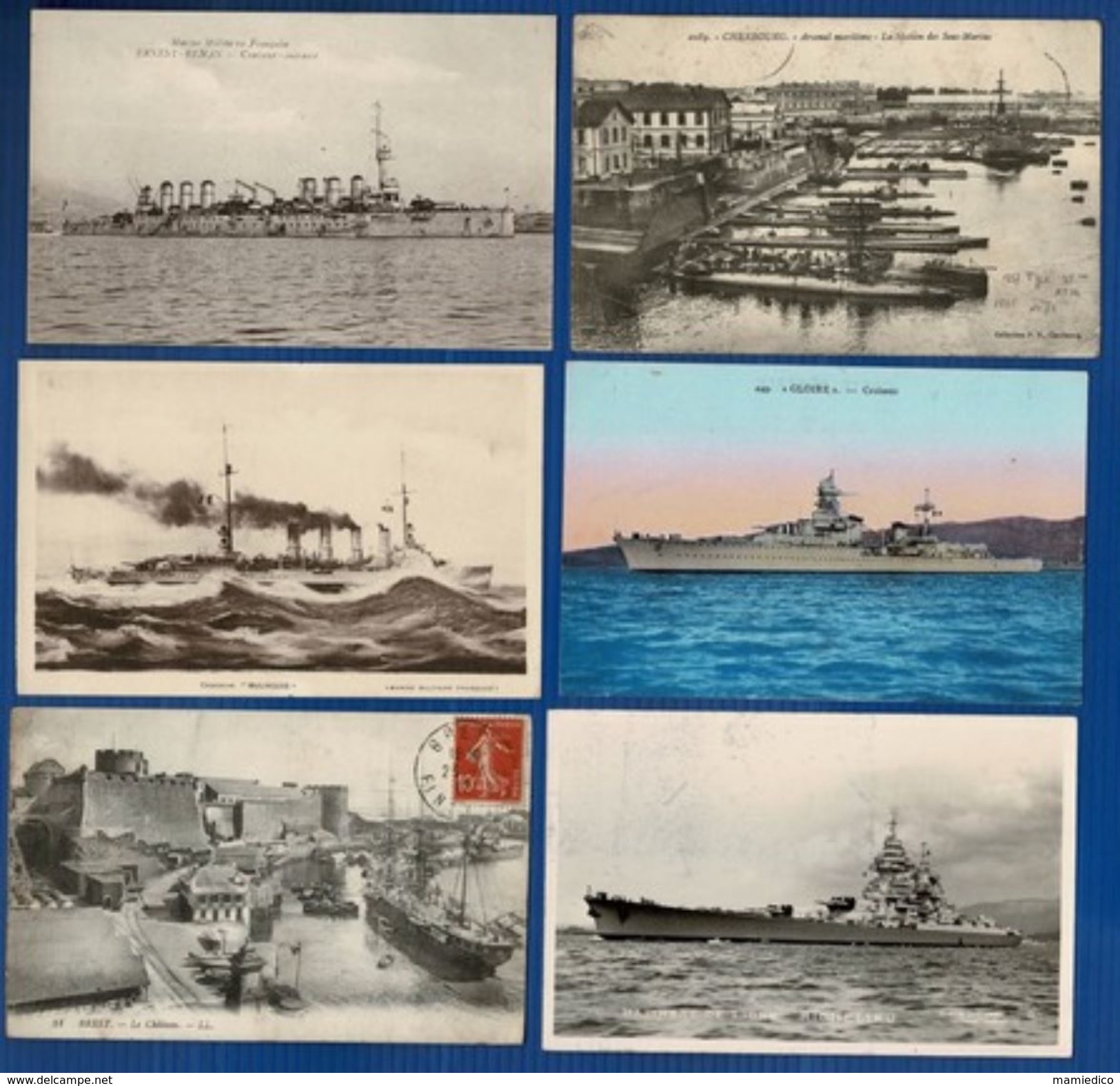 12 CP De Marine De Guerre ( BATEAUX Et ARSENAUX). Lot N°29 - 5 - 99 Cartes