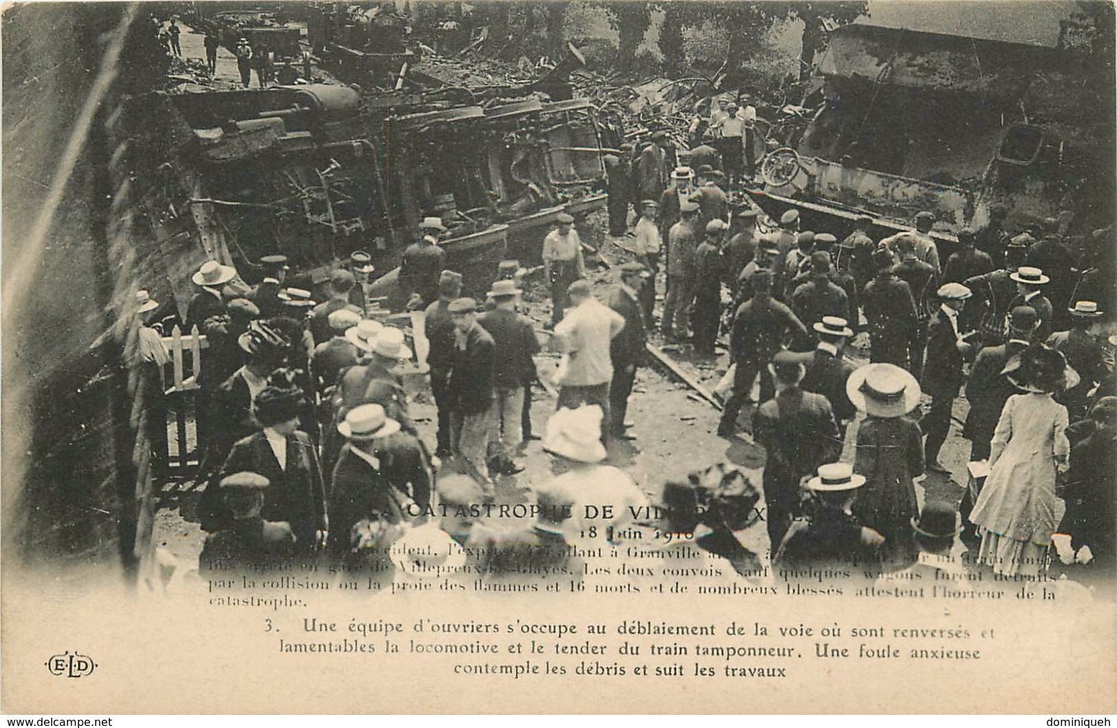 Lot De 6 CPA Catastrophe De Villepreux-les-Clayes Accident De Train En Gare 18 Juin 1910 - 5 - 99 Postales