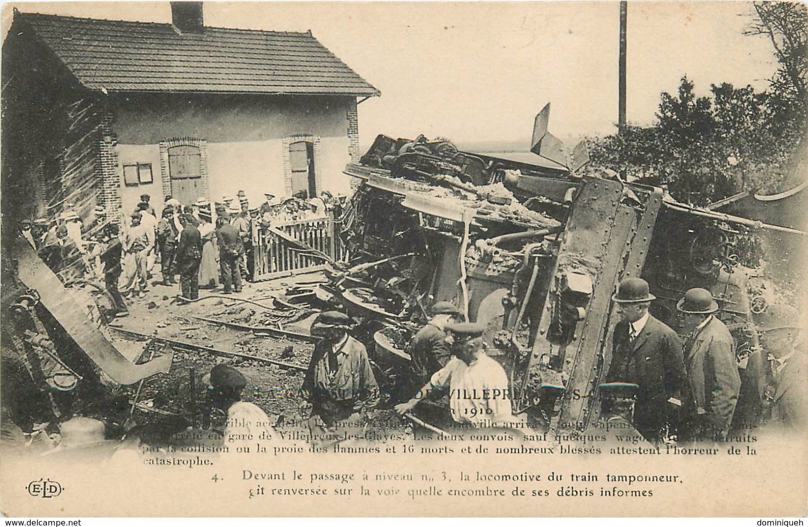 Lot De 6 CPA Catastrophe De Villepreux-les-Clayes Accident De Train En Gare 18 Juin 1910 - 5 - 99 Postales