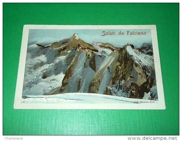 Cartolina Saluti Da Falciano ( Caserta ) - Panorama Delle Montagne 1912 - Caserta