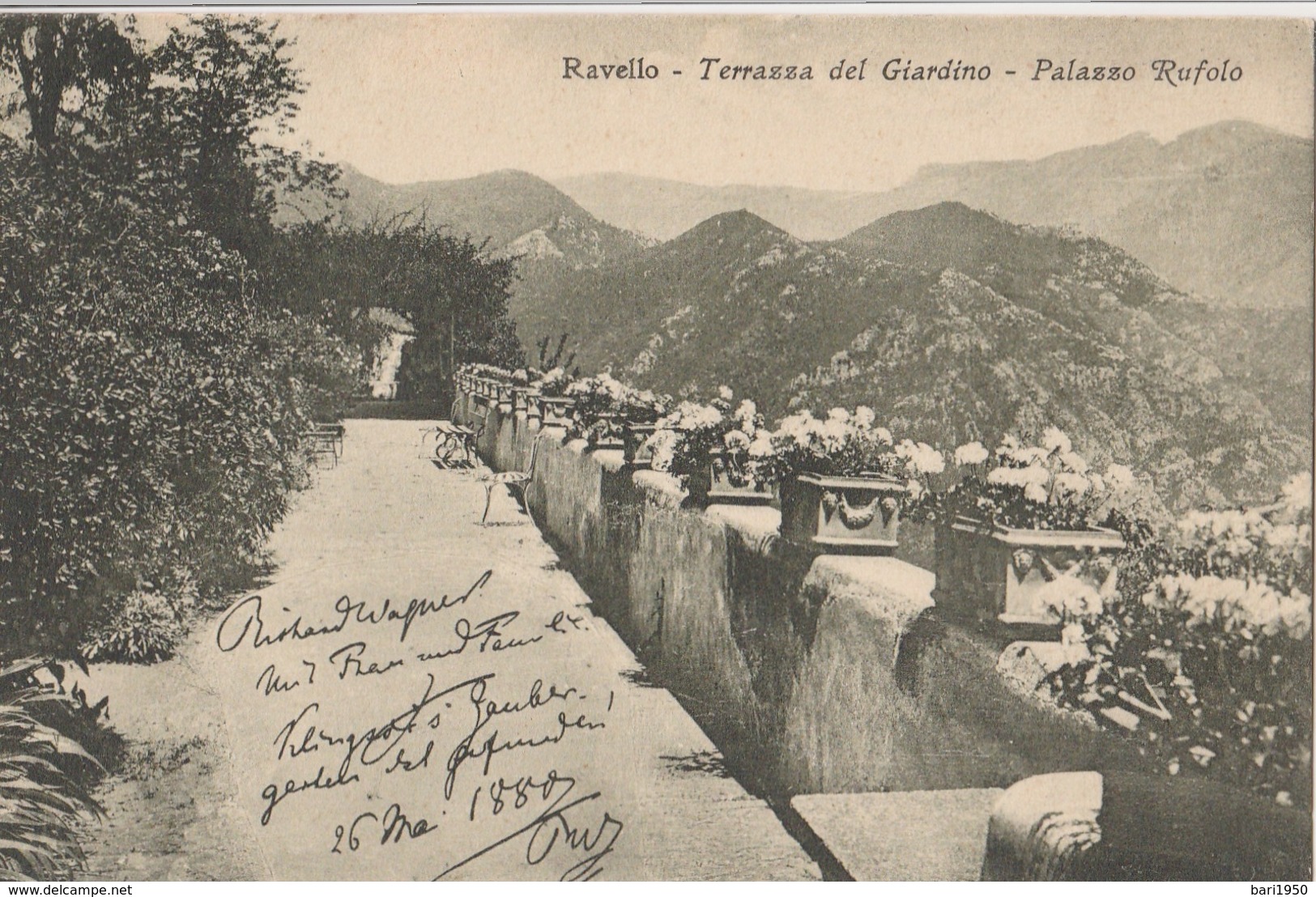 Ravello - Terrazza Del Giardino - Palazzo Rufolo Con Dedica Di Richard Wagner - Salerno