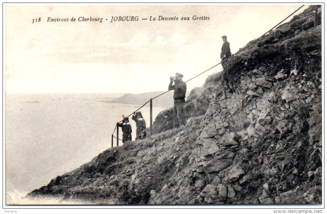 50 Environs De Cherbourg - JOBOURG - La Descente Aux Grottes    (Recto/Verso) - Autres & Non Classés