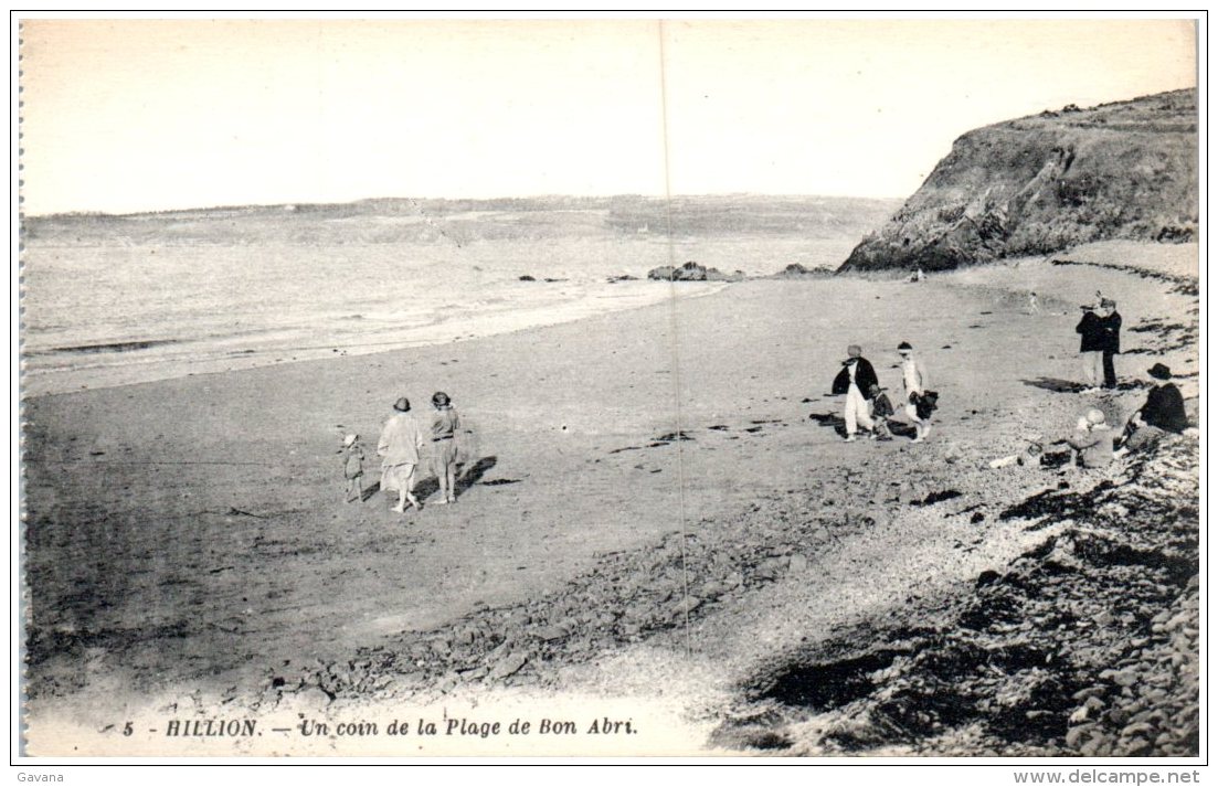 22 HILLION - Un Coin De La Plage De Bon Abri   (Recto/Verso) - Autres & Non Classés