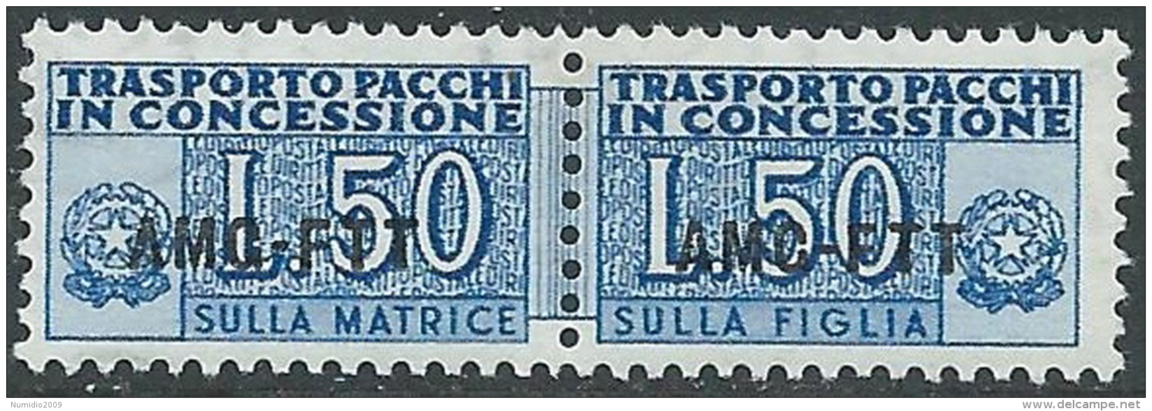 1953 TRIESTE A PACCHI IN CONCESSIONE 50 LIRE MNH ** - R16 - Postpaketen/concessie