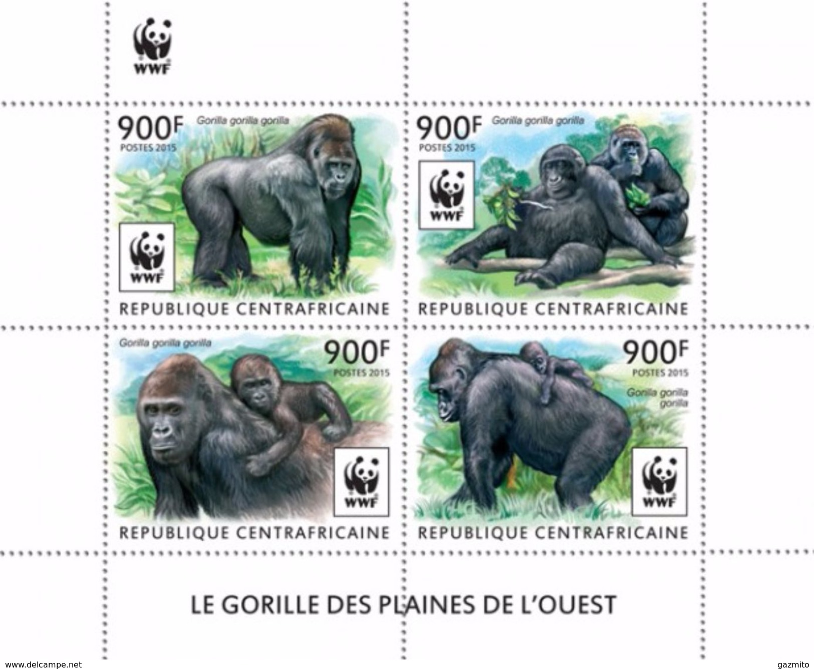 Centrafrica 2015, WWF, Gorillas, 4val In BF - Gorilla's