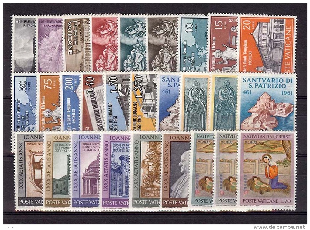 VATICAN 1961 -  Complete Year Set  MNH-VF ** - Full Years