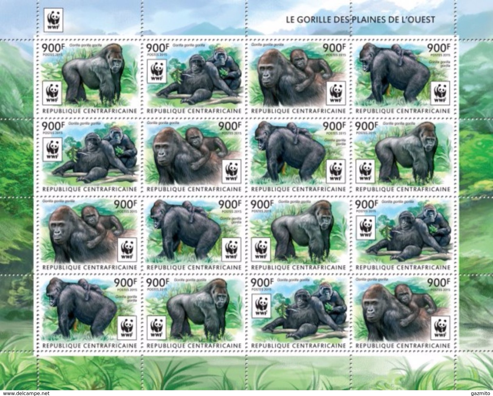 Centrafrica 2015, WWF, Gorillas, 18val In BF - Gorilla's