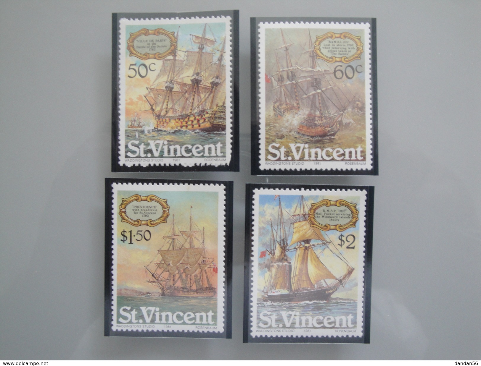 1981  St Vincent Yvert 610/3 **  Bateaux  Ships  Scott Xx Michel 596/9  SG  656/9 - St.Vincent (1979-...)