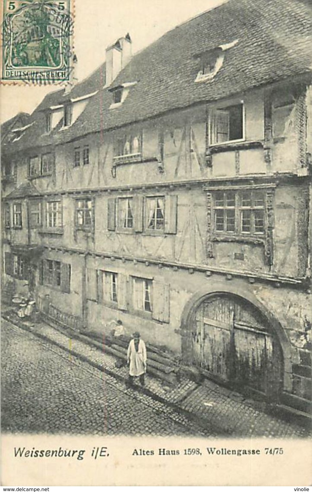 A-17.6808 : WEISSENBURG I. E.   ALTES HAUS 1598. WOLLENGASSE. 74/75 - Weissenburg