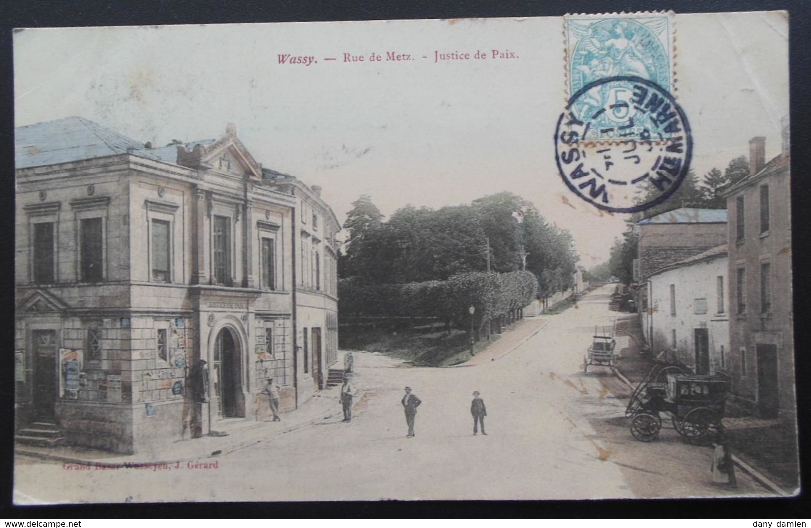 Carte Postale De Wassy - Rue De Metz - Justice De Paix - Wassy